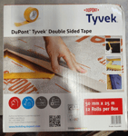 1 box 12 rolls Dupont Tyvek Housewrap  Acrylic Double Sided Tape 50mm x 25m