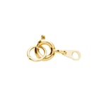 Fjäderlås med motring / ringögla – Ø 5 mm. Guldfärgade, 50-pack.
