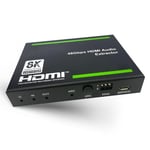 NÖRDIC 8K Audio Extractor HDMI 2.1 UltraHD 4K @ 120Hz 48G SPDIF + 3.5mm Output HDCP 2.3 - Dolby Digital/DTS CEC, HDR, Dolby Vision, ARC, HDR10+