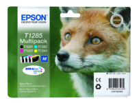 Epson T1285 Multipack - 4-pack - svart, gul, cyan, magenta - original - blister - bläckpatron - för Stylus S22, SX130, SX230, SX235, SX430, SX435, SX438, SX440, SX445 Stylus Office BX305