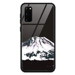 ZhuoFan Coque Huawei P20, Series 9H Verre TREMPE Cas Design Motif Antichoc Protector Case [Anti-Rayures] [Soft Bumper] Tempered Glass Skin Fundas for Huawei P20 5.8, Cover Montagne enneigée