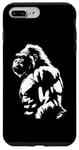 Coque pour iPhone 7 Plus/8 Plus Silhouette de gorille à dos argenté Buff Alpha