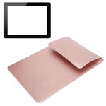 (Rose Gold) 15.4in Laptop Sleeve Microfiber Leather Case With Mouse Pad