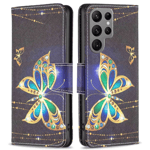 Galaxy S23 Ultra Plånboksfodral - Smycken fjäril - TheMobileStore Galaxy S23 Ultra tillbehör