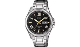 CASIO Men's Watch Large Numbers Numerals Classic Metal Bracelet Stainless Steel