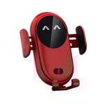 Smart bil trådlös laddare telefonhållare smart automatisk sensor bil telefonhållare Red