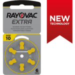 Rayovac Extra 10 (6 st.) Hörapparatsbatterier - 0 % Kvicksilver