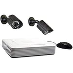 EXTEL - Kit de vidéosurveillance o vision+, Blanc, 1 Enregistreur numérique, 2 Caméras poe 720p intérieur/extérieur ip66, Visualisation à distance via internet ou réseau local - 087060