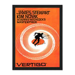 Wee Blue Coo Movie Film Vertigo 1958 Saul Bass James Stewart Alfred Hitchcock Large Framed Art Print Poster Wall Decor 18x24 inch