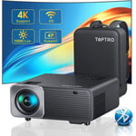 Vidéoprojecteur 5G WiFi Bluetooth, 10000 Lumens TOPTRO Projecteur 4K Supporté Correction 4P/4D, Rétroprojecteur Home Cinéma Full HD