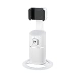 Phone Stand Smart Tracking Mobile Phone Holder for iphone tripod, Selfie Stick Camera Stabilizer with 360° Rotate Smart Object Track No App Required for YouTube TIK Tok(white)