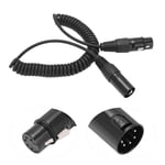 Headset Extension Spring Cable Coiled Cord 5Pin XLR Connector For Airbus Avi SG5