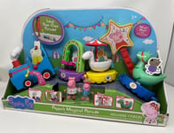 Peppa Pig MAGICAL PARADE Train 2 Figures & Interactive Wand NEW Damage Packaging
