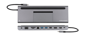 Kramer Electronics Kramer KDock-4 USB-C Hub Multiport Adapter - 4K@30 HDMI, 4K@30 Displayport, VGA, SD/MicroSD, USB 3.0 91-00015999