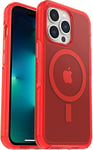 OtterBox Symmetry Series+ Clear Antimicrobial Case with MagSafe for iPhone 13 Pro Transparent/Red Clear/Red