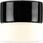 Tak- och vägglampa Opus 100/100 svart, matt opal LED 4W 2700K