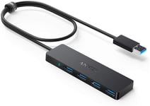 [Upgraded Version] Anker 4-Port USB 3.0 Ultra Slim Data Hub with 2 Ft Extended C