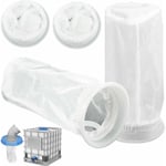 4-pack nylonfilter för IBC-regnvattentank 1000 liter, nylonfilter IBC-tanklockfilter för regnvattentank