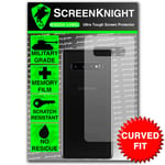 ScreenKnight Samsung Galaxy S10+ Back Protector - [For Galaxy S10 Plus Curved Fit - Back Military shield - Back