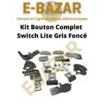 Kit Bouton Complet Switch Lite - EBAZAR - Gris foncé - Pour Nintendo Switch Lite - Garantie 2 ans
