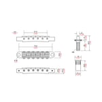 TonePros T3BT SC - Metric Tune-O-Matic Bridge - Satin Chrome