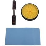 BMYUK Abdominal Wheel, Double Wheel, Abdominal Muscle Wheel, Abdominal Device, Fitness Equipment, Two-Color Sponge Handle
