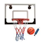 Portable Basketball Backboard Wall Mounted Hoop for Kids/Adults, PVC Backboard and Rim Combo with Small Basketball BTZHY (Color : White)