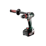 metabo batteridrill bs 18 ltx bl qi med batteri og lader blqi 2x5,2ah