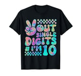 Peace Out Single Digits I'm 10 Years Old 10th Birthday Kids T-Shirt