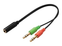Sandberg Headset Converter - Headset-Adapter - Mini-Phone Stereo 3.5 Mm Hane Till 4-Poligt Minijack Hona