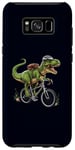 Coque pour Galaxy S8+ T-rex Dinosaure à vélo Dino Cyclisme Biker Rider