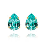 Caroline Svedbom Mini Drop Studs earrings Light Turquoise Gold