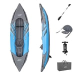 Bestway Hydro-Force Surge Elite 1 Person Kayak | Inflatable Boat Set with Hand Pump, Paddles, Seats, Fins and Storage Bag, One Seater