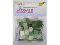 Mosaikstenar Glitter 10X10mm Grön