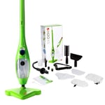 H2O X5 Steam Mop and Handheld Steam Cleaner – Multifunctional & Multipurpose System for Floors, Carpets, Windows, Upholstery, Kitchens & Bathrooms (Green)