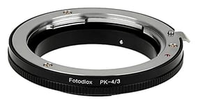 Fotodiox Lens Mount Adapter, Pentax K/PK Lens to OM 4/3 (Four Thirds) Mount Camera Adapter, for Olympus E-3, E-5, E30, E-620, E-600, E-520, E-510, E-450, E-420, E-410,E-400,E-300, Panasonic Lumix DMC-L10, L1