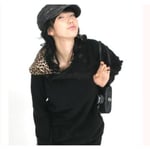 Winter Women Warm Hoodie Sweatshirt Leopard Pullover Outwear Black L