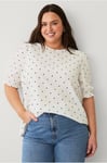 Ellos Plus collection - Blus med puffärm - Vit