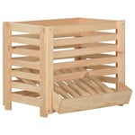 vidaXL Potatislåda 60x40x50 cm massiv furu Brun