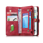CaseMe iPhone 6/6S Rymligt plånboksfodral med många kortfack, röd