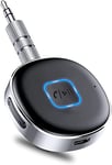 Hoppac RéCepteur Bluetooth 5.0，Aux 3,5mm Jack Audio Adaptateur,Récepteur De Voiture Bluetooth,Appels Mains Libres, Casque Filaire, Haut-Parleurs De Voiture