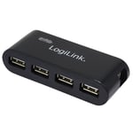 LogiLink USB 2.0-hub 4-port Svart