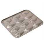 12 Cavities Carbon Steel Shell Shaped Chocolate Cake Mold Microwave Safe DIY UK