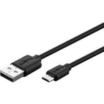Micro USB-sladd - 1 meter svart