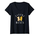 Womens Disney Lion King Simba Nala Hakuna Matata V-Neck T-Shirt