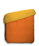 Basic Play Collection Housse de Couette réversible Unie Orange-Kaki 240 x 220 cm Naranja Caqui