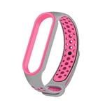 Sport Bands Replacement for Xiaomi Mi Band 5, Silicone Two-Color Strap Porous Anti-Sweat Sports Breathable Smart Bracelet