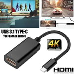 USB C 3.1 SB-C Type C to HDMI Adapter 4K HD TV Cable Full HD Converter Cable