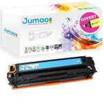 Toner cartouche type CE321A Jumao pour HP LaserJet Pro CM1415fn, Cyan 1300 pages