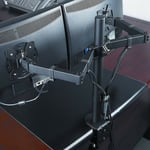 13"- 27" Double Dual Display Computer Screen Monitor Arm Mount Desk Stand Led Cc